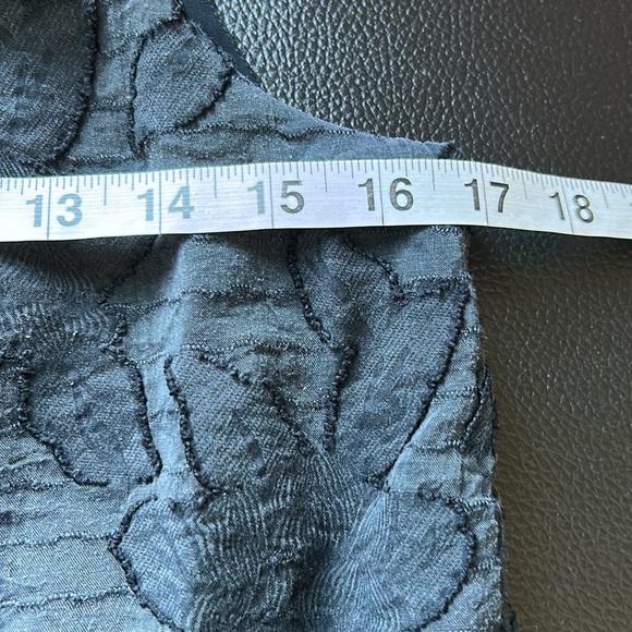 Anthropologie Maeve Savannah Swing Textured Top Blouse Ruffled Black Sz 2 - Picture 11 of 12